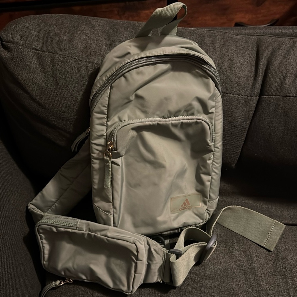 Green Adidas Essential 2 Sling Crossbody Bag